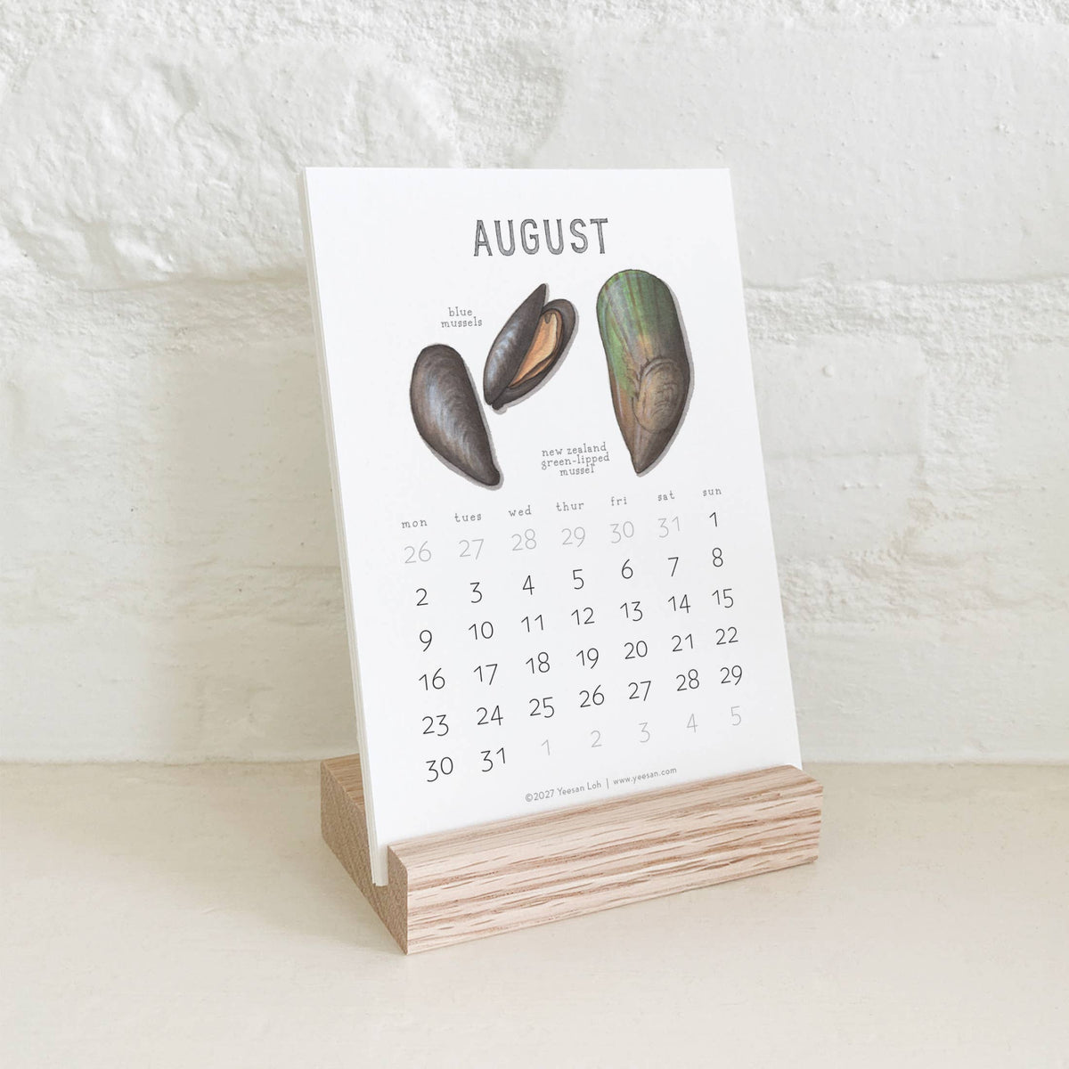 2027 Calendars: Shellfish