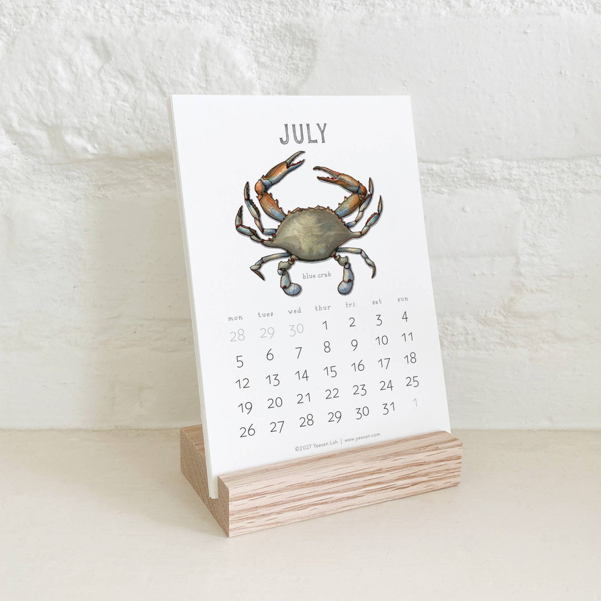 2027 Calendars: Shellfish