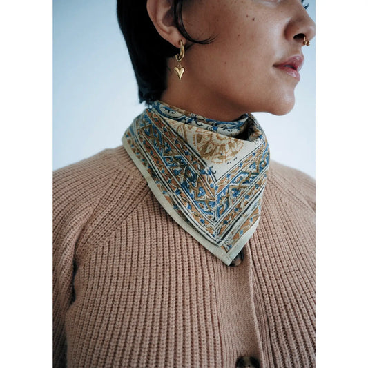 Cotton Rose - Kalamkari Cotton Bandana