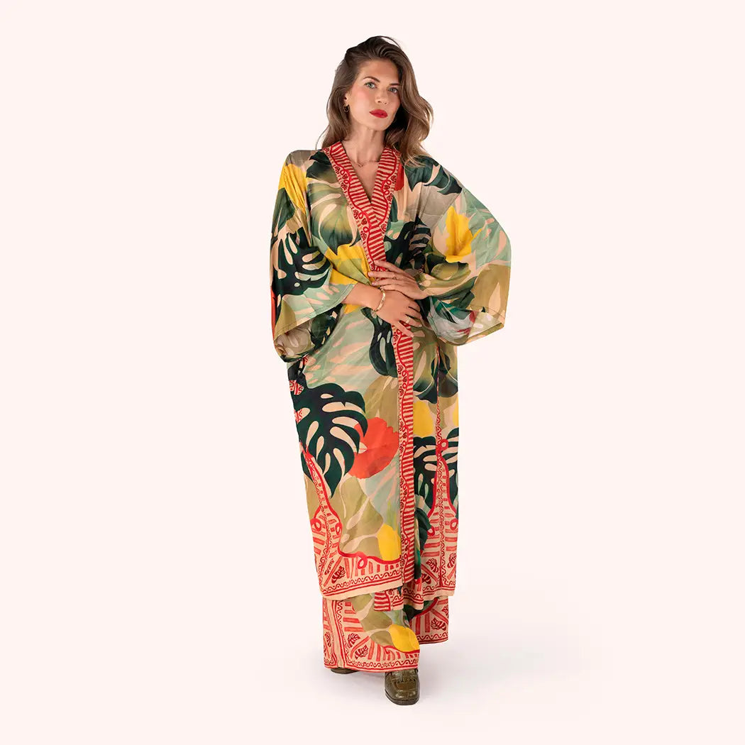 Exotic Leaves Kimono