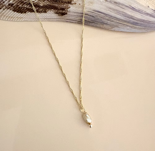 Teeny Pearl Necklace