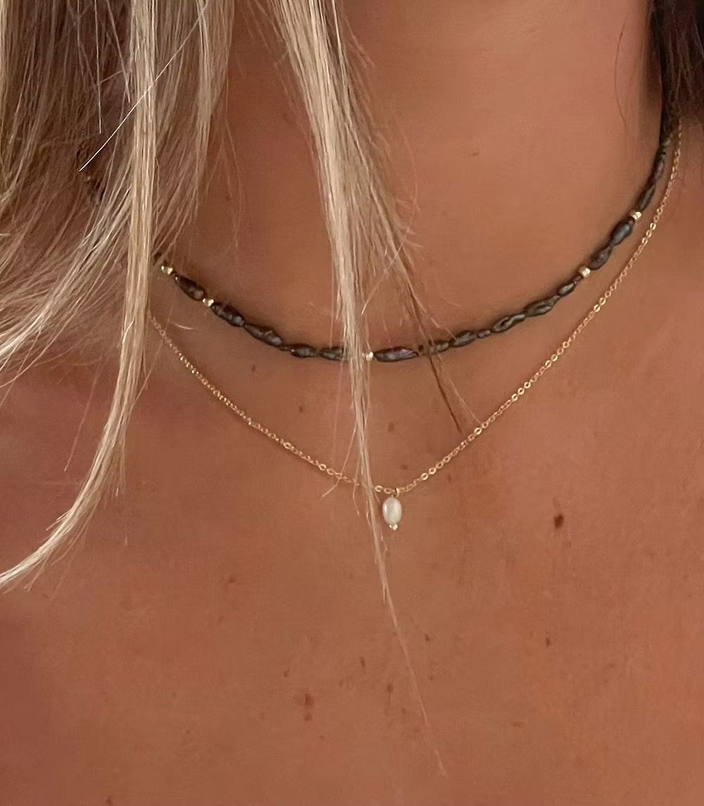 Midnight Pearl Necklace