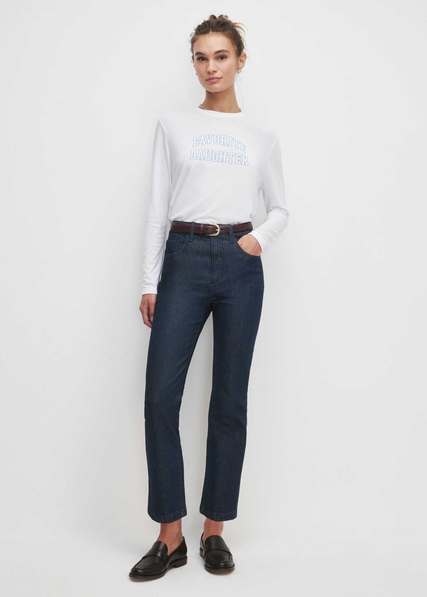 The Cropped Collegiate Long Sleeve Tee