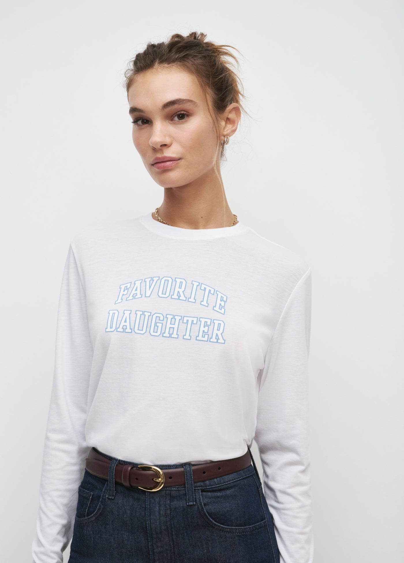 The Cropped Collegiate Long Sleeve Tee