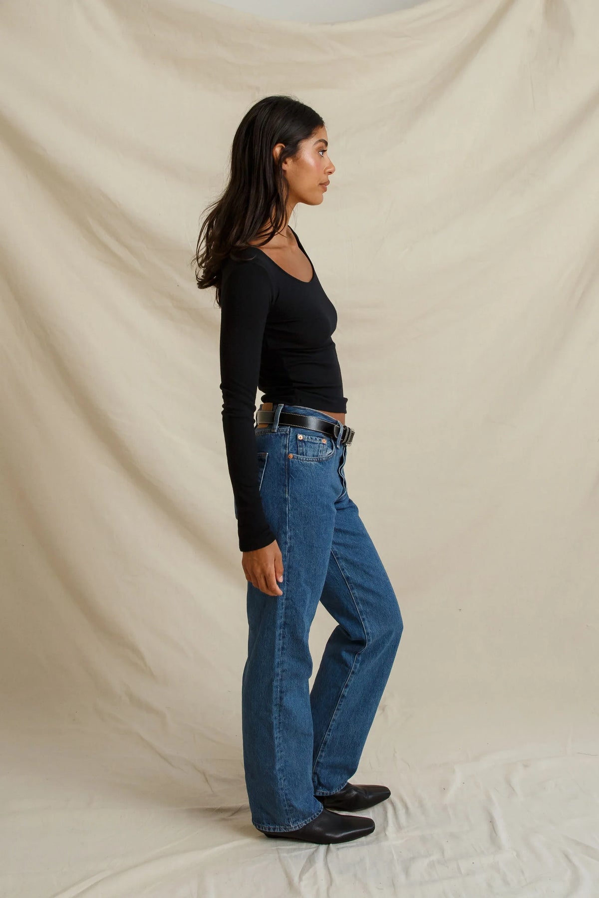 Penelope Modal Cashmere Rib LX Scooped Neck