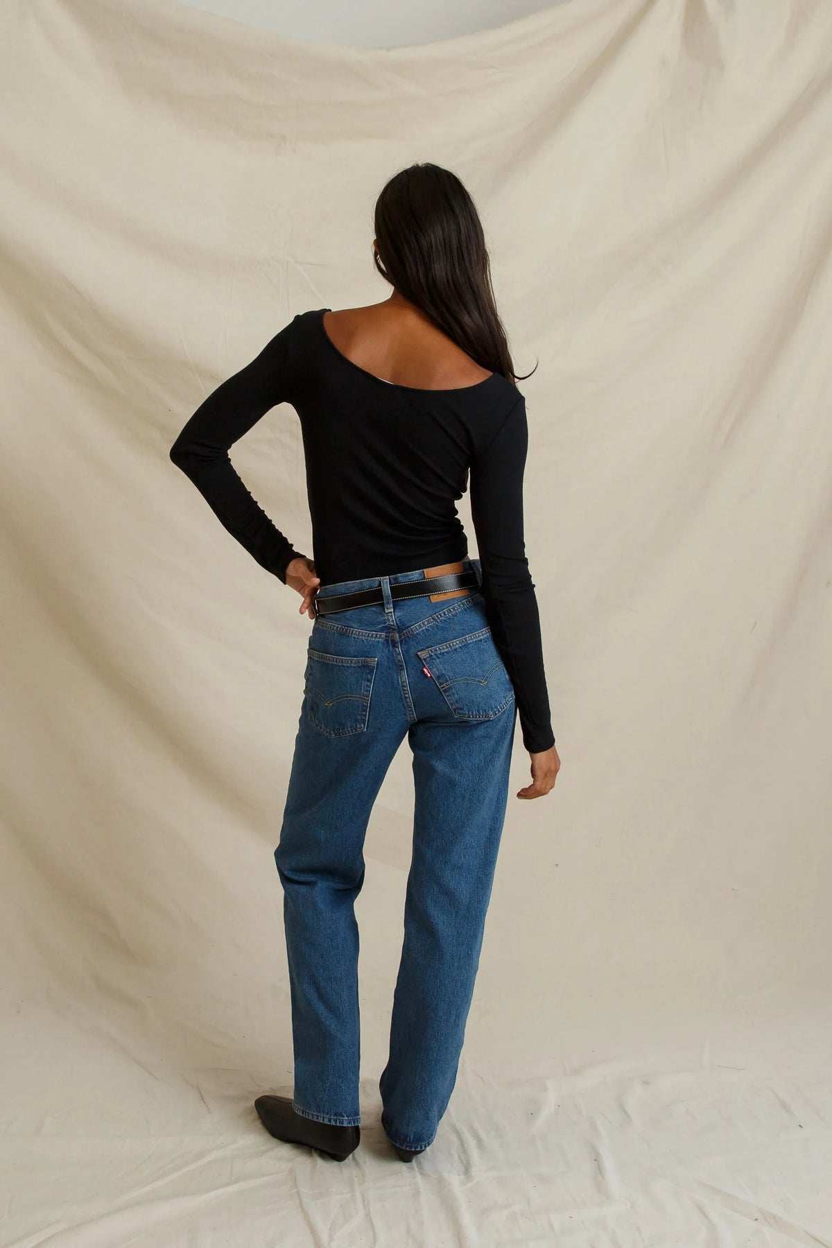 Penelope Modal Cashmere Rib LX Scooped Neck