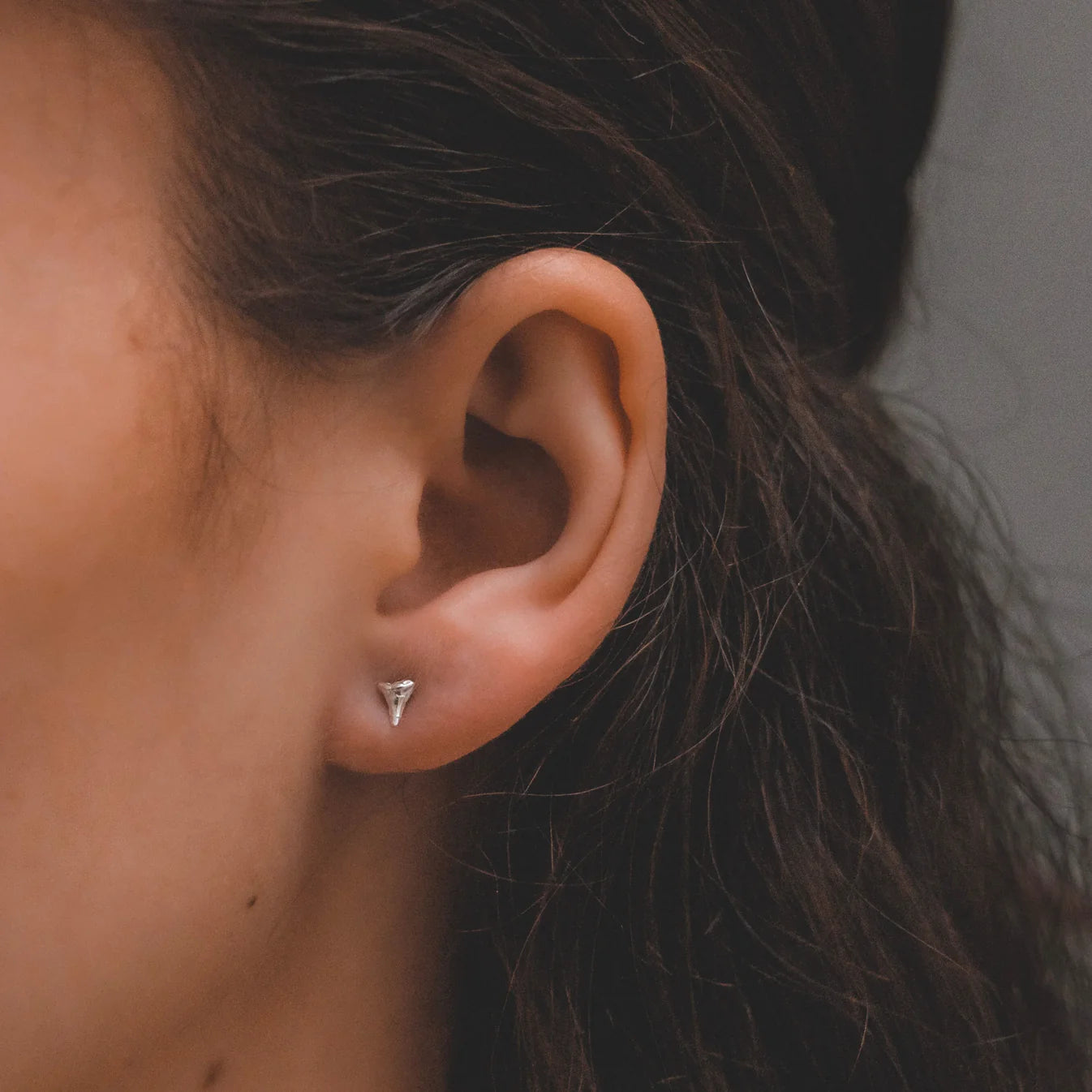 XS Shark Teeth Studs: Sterling Silver