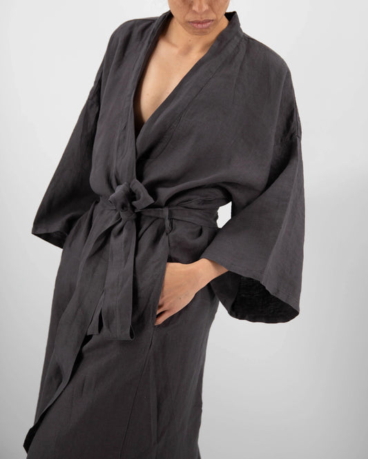 Sai Full Length Linen Robe
