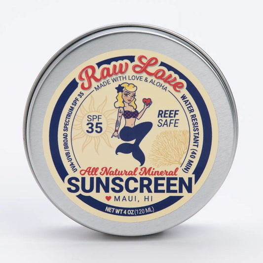 SPF 35 Mineral Sunscreen Tin - Reef-Safe, Zero Waste, 4 oz