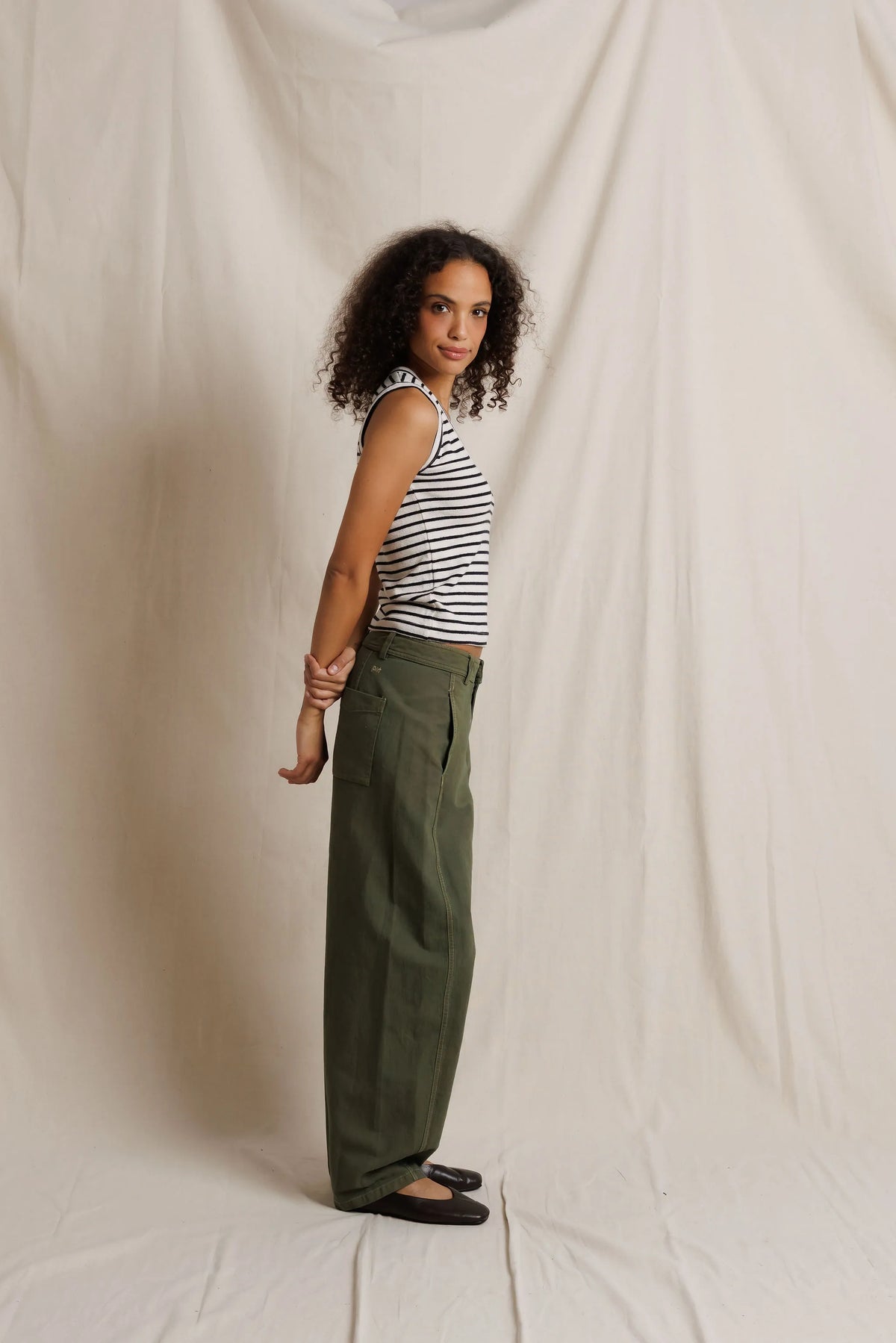 Tracy - Stripe U Neck Tank Top