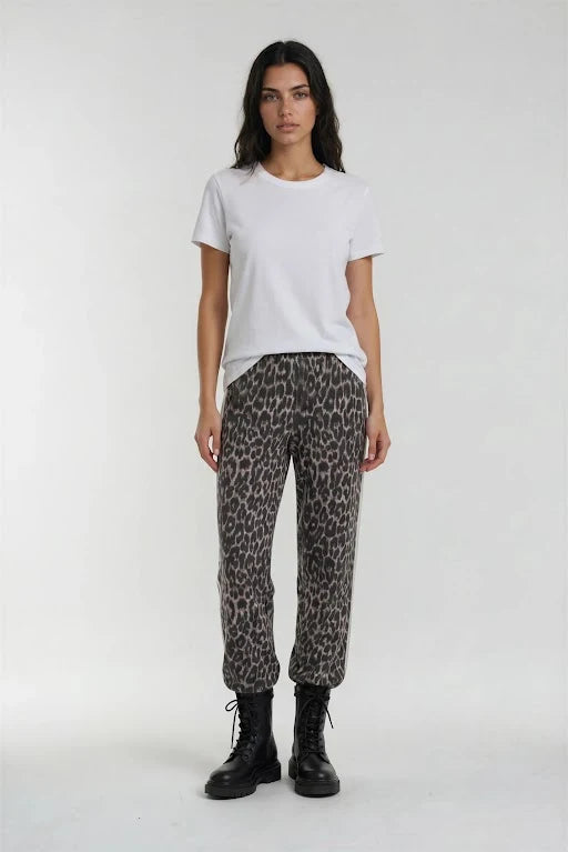 leopard talia ~ sweatpants with inserts