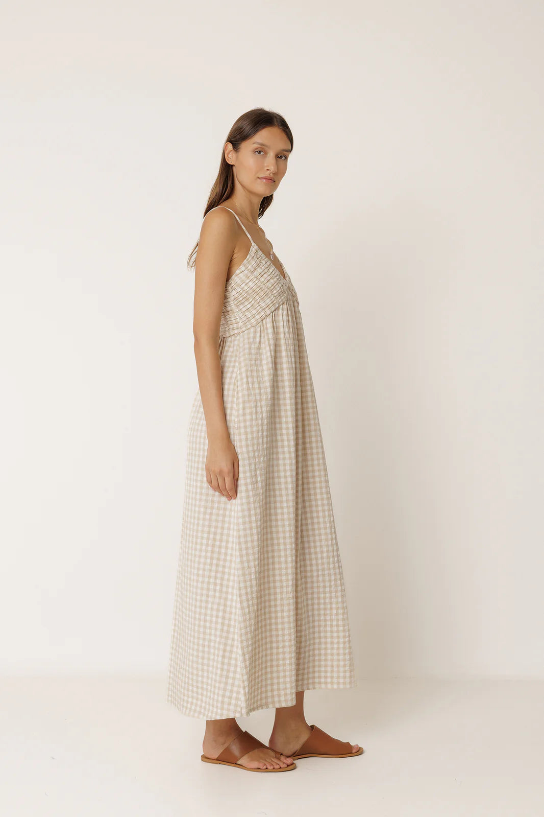 Gingham Strap Dress
