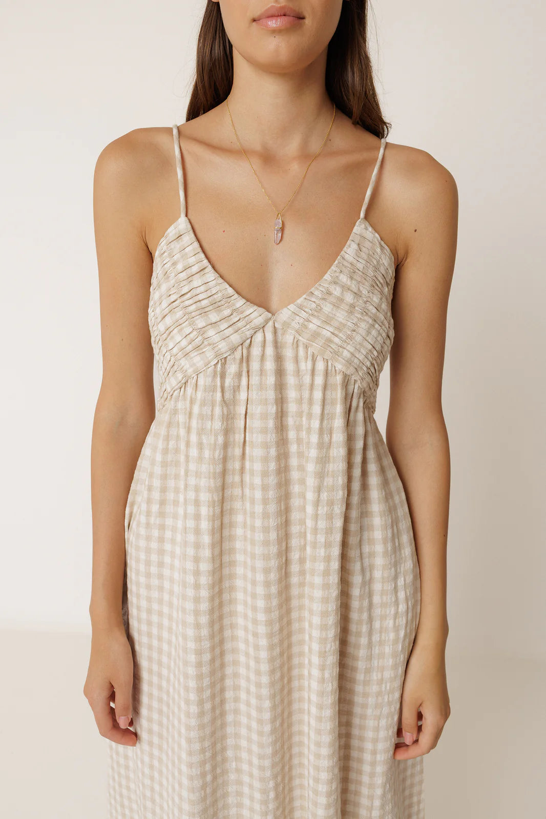 Gingham Strap Dress